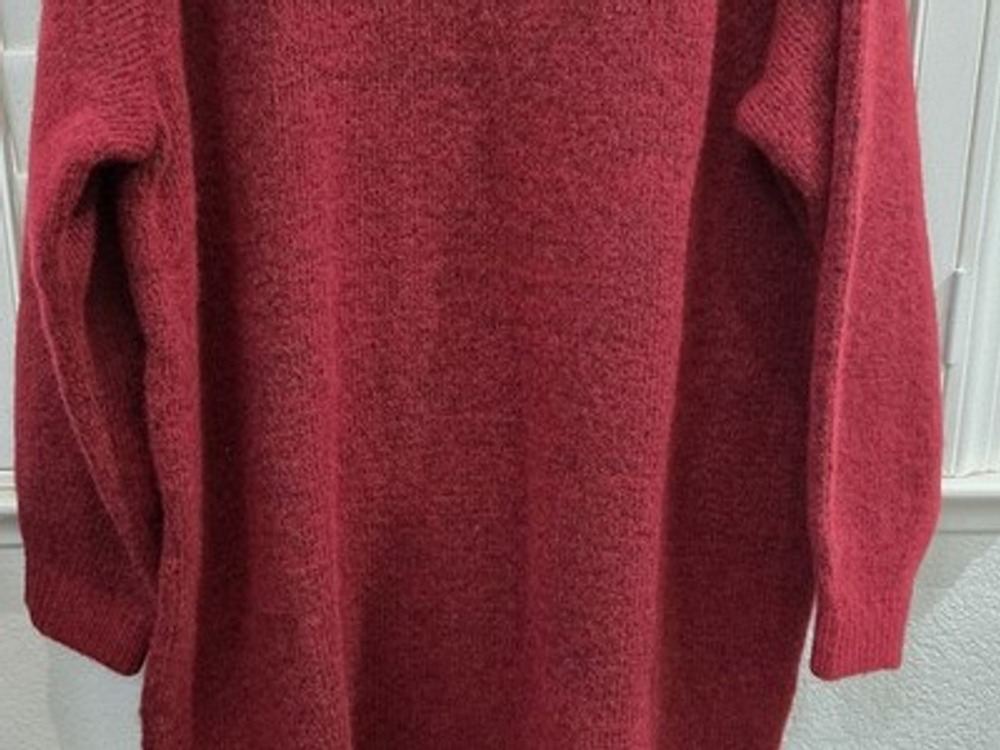 Banana Republic XL Red Marled Sweater Dress Long Sleeve Crewneck NWT $140 - Picture 3 of 13